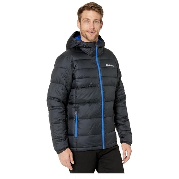 Columbia 🎉HP🎉🎆Sale🎆black and blue hooded insulated jacket - Picture 11 of 12